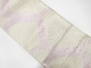 佐賀錦片輪車に古典柄模様織出し全通袋帯